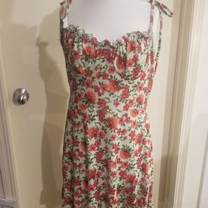 Boohoo midi tie spaghetti strap dress.